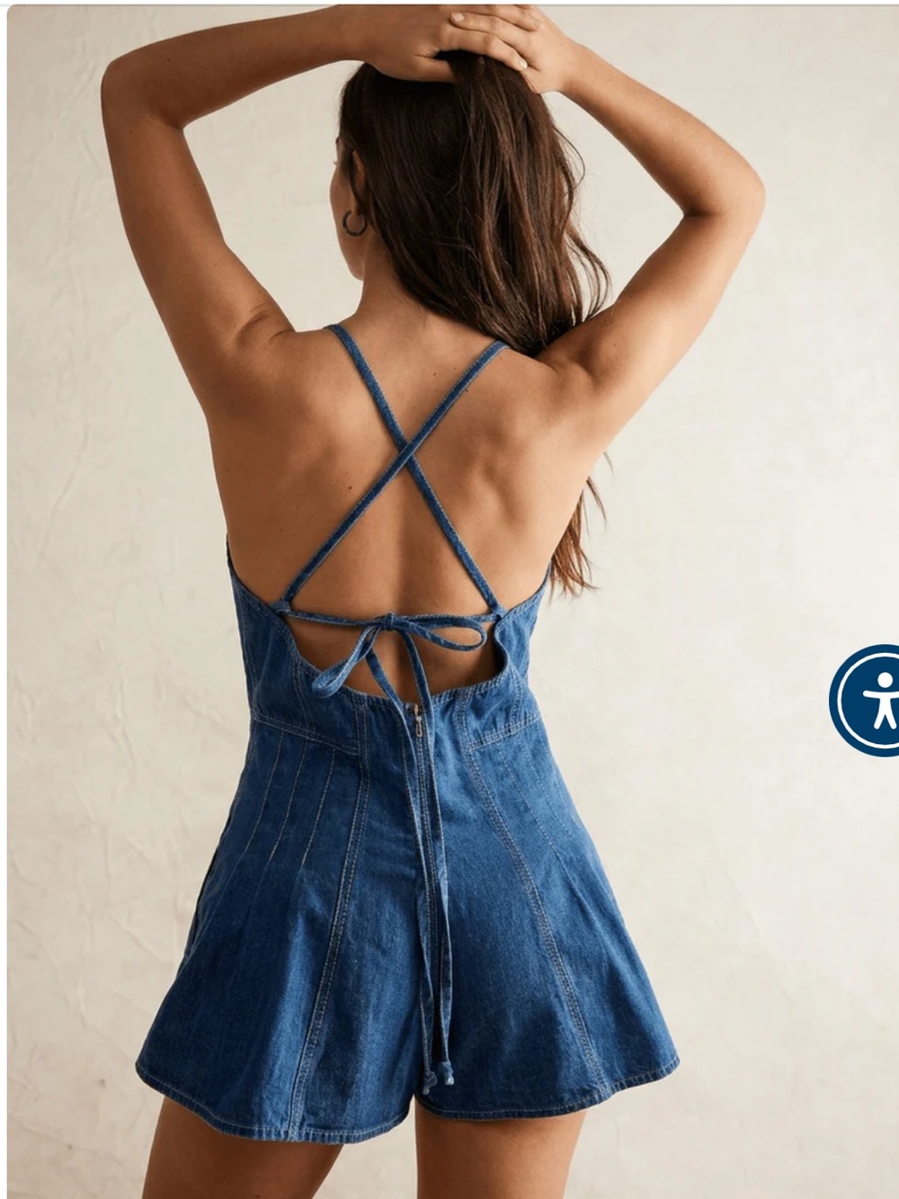 Free People We The Free Nostalgia Romper with Spaghetti Straps - Picture 2 of 13